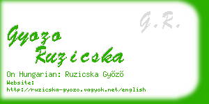 gyozo ruzicska business card