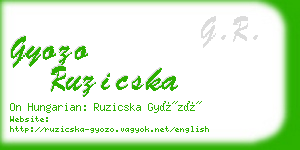 gyozo ruzicska business card